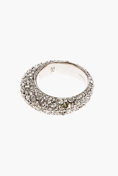 all-over rhinestone silver cameron ring