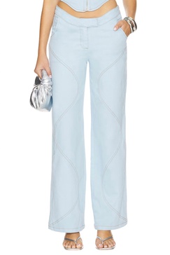 ramona wide leg pant in light blue