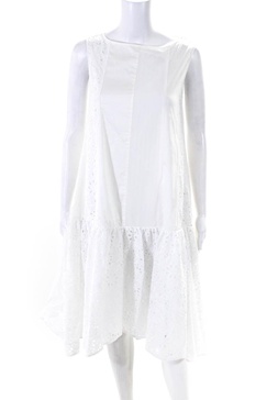 womens cotton oceanic battenberg lace dress white