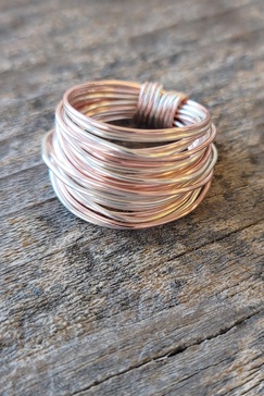 marcia wire wrap ring in rose gold