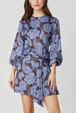 lynne dress in chocolate/lavender