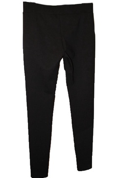 straight knit pant in black