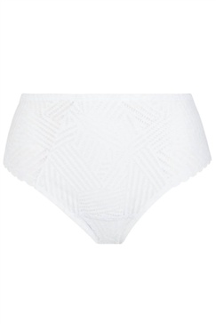 women's high waist brief in white