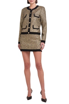 paxton jacket in gold/black