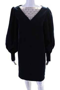 womens water drop bluson dress navy
