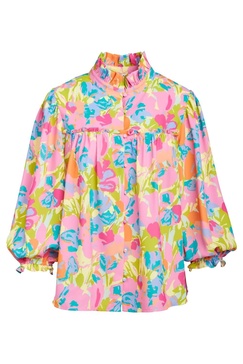 worth blouse in floral haze
