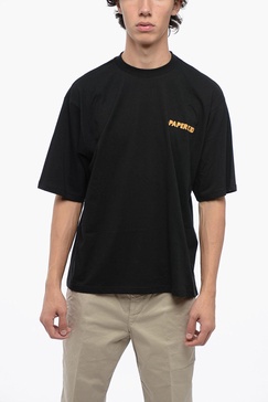 cotton crew-neck t-shirt with maxi prin on the back