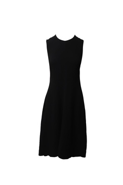 shift dress in black triacetate