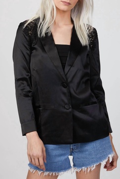 carmine blazer in black