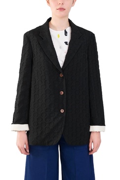 textured jacket in black