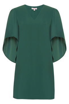 meredith short sleeve dress in emerald