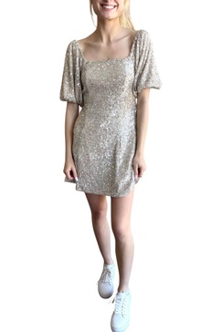 spritz & sparkles mini dress in silver