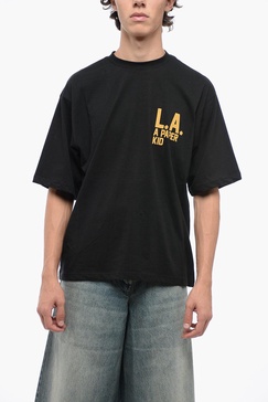 cotton crew-neck t-shirt witth logo-print