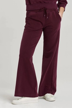 quincy wide leg terry pant in prune