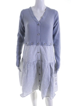 womens convertible knit dress frost grey