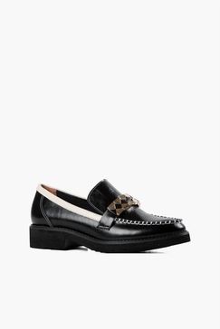 women's clip and stitch loafer in black