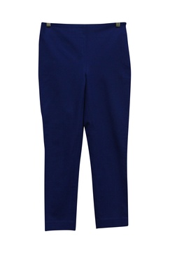 tailored pants in blue viscose