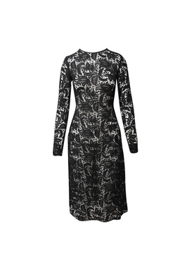 lace dress in black cotton