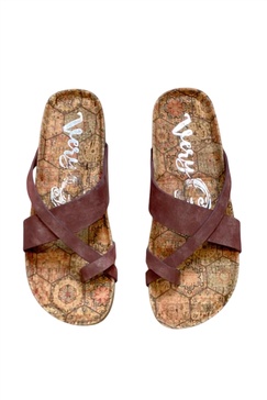 women's better be me sandals in wine