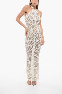 crocjet knit halter dress