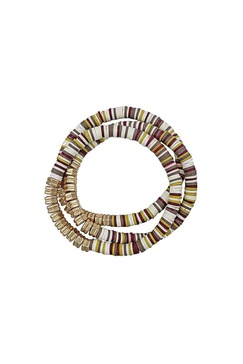 women's triple multi ring bead stretchable bracelets