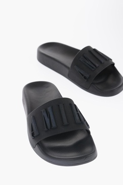 solid color slides with embossed logo