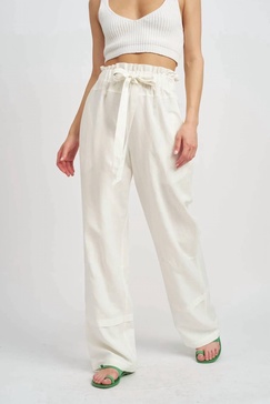 jesse drawstring pants in off white