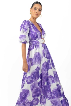 verona maxi women's floral dress lilac