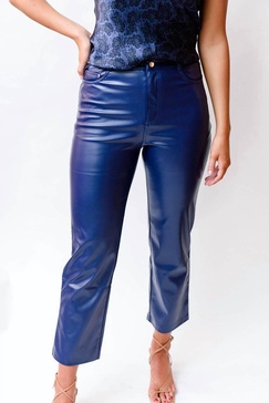 hanie vegan leather pant in nightshadow