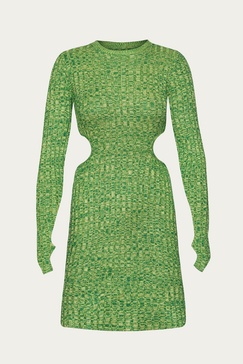 dove mini dress in marled green