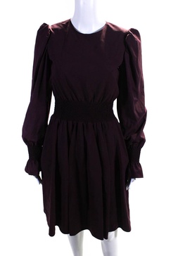 womens camellia dress burgundy