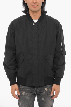 solid color gabriel jacket with ribbed edges