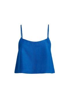 women's flared cami in sapphire