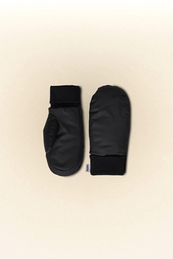 alta puffer mittens in black