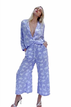 belia drape pants in belia blue