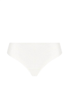 women's lace thong in ecru nacre
