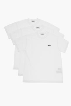 set of 3 solid color t-shirt with embroidered logo