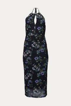 kalina mesh midi dress in spring noir bouquet