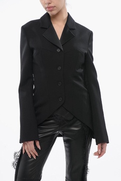 virgin wool tuxedo blazer with satin lapel