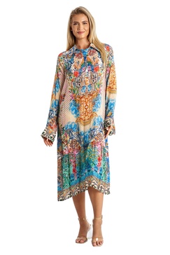 jalina maxi buttoned overshirt