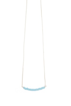 michelle bar demi fine necklace in chalcedony