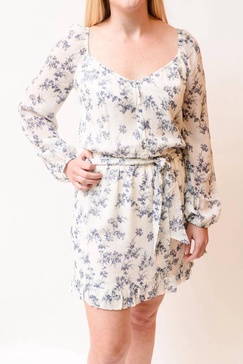 kiki dress in deep cobalt