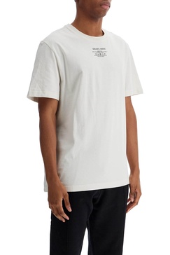 men's organic cotton white t-shirt with printed logo
