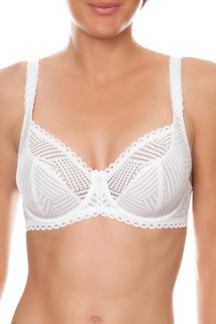 women's 3/4 cup bra in white