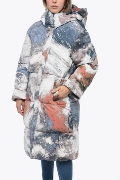 w-takry-cmf down jacket with earth print