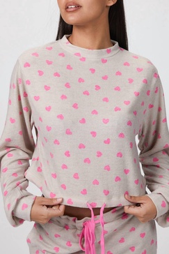 dylan sweatshirt in taupe heart