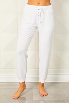 soft stretch drawstring jogger in bleach