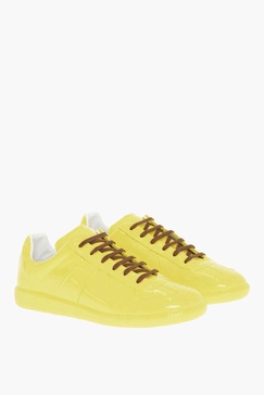 mm22 patent leather low top sneakers