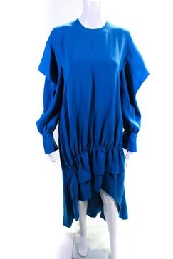 womens ruched parachute dress turquoise