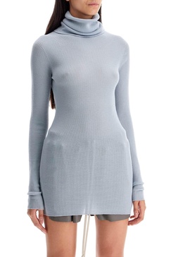 high-neck wool pullover sweater